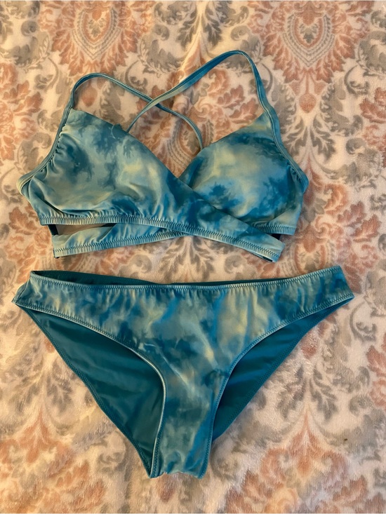 PINK Victoria's Secret Other - Blue Tie-Dye Bikini Set Medium